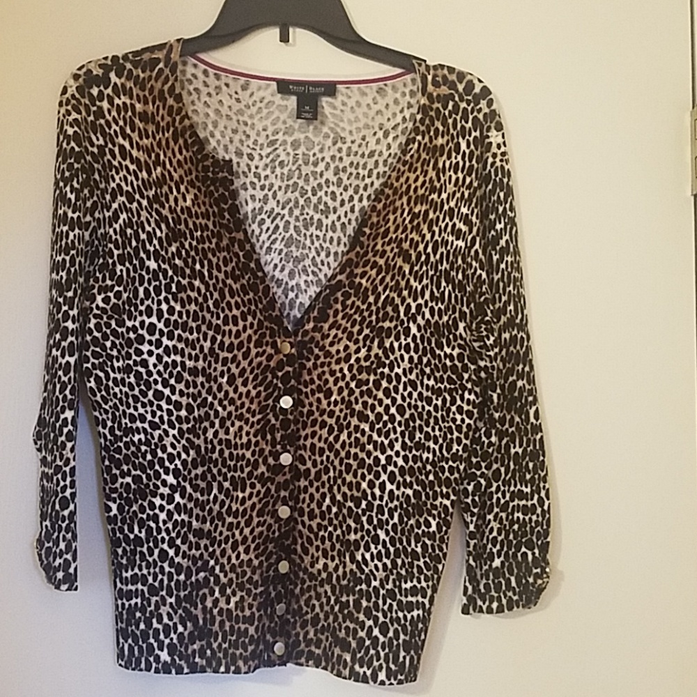 Animal Print Cardigan Sweater
